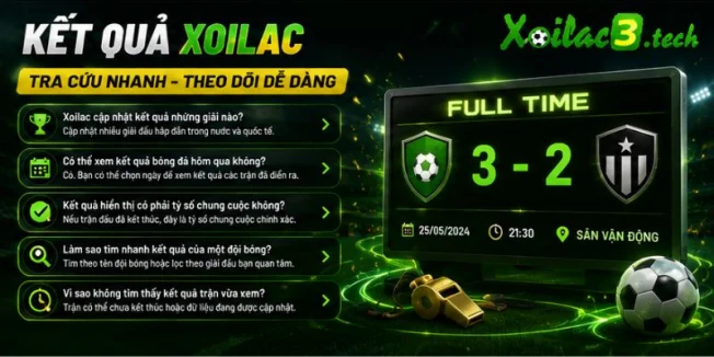 Câu hỏi thường gặp về kết quả bóng đá Xoilac